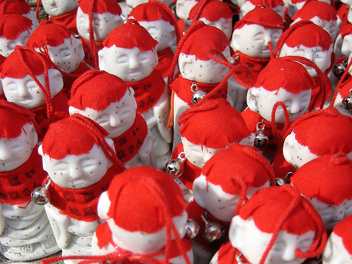 Little Jizo Statues at Mt. Nokogiri in Chiba