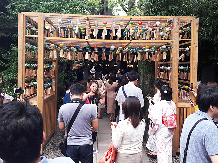 Corridor of Marriage Wind Chimes at Hikawa Shrine