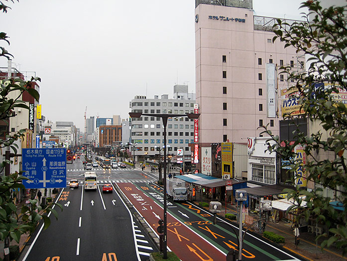 Downtown Utsunomiya near the train station