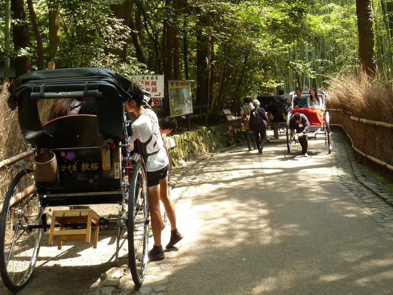 Rickshaw Ride Arashiyama Bamboo Grove in Kyoto
