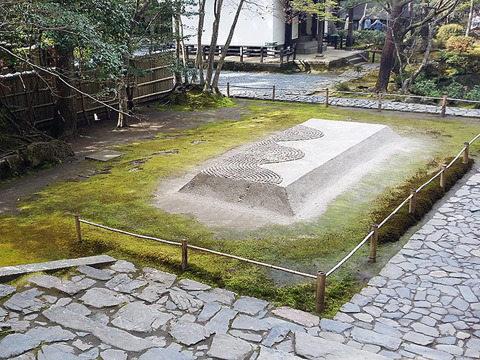 Byakusadan Terrace of White Sand at Honen-in Temple in Kyoto