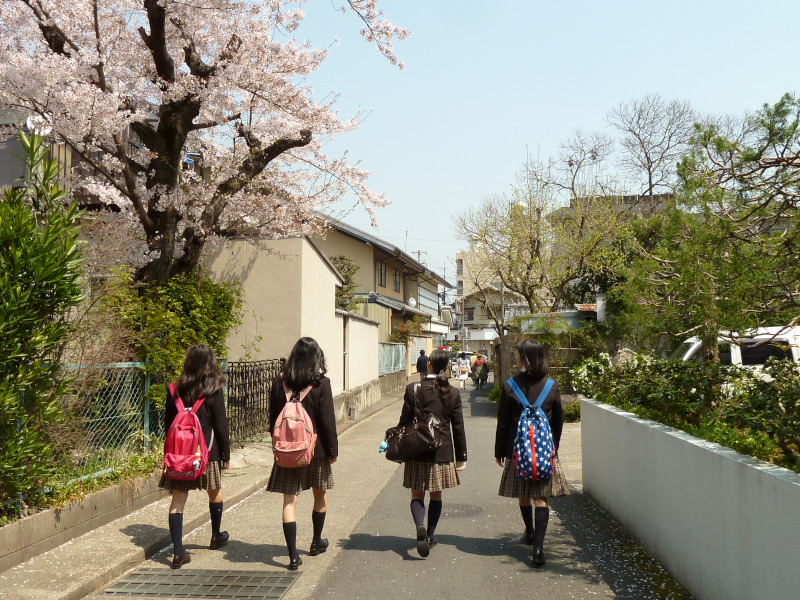 School Girls in Kyoto