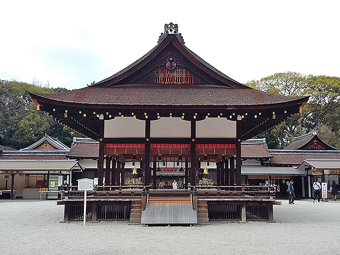 Maidono Hall (Sacred Dance Hall) Shimogamo Shrine in Kyoto