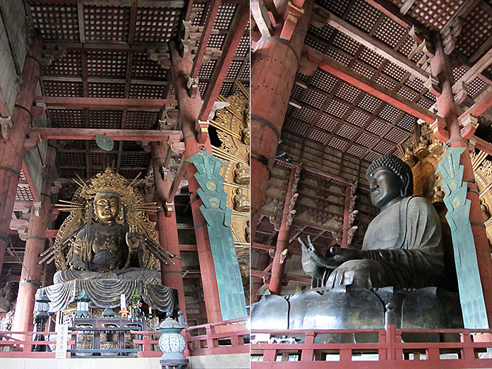 Kokuzo Bosatsu and Nara Daibutsu Todaiji Temple in Nara