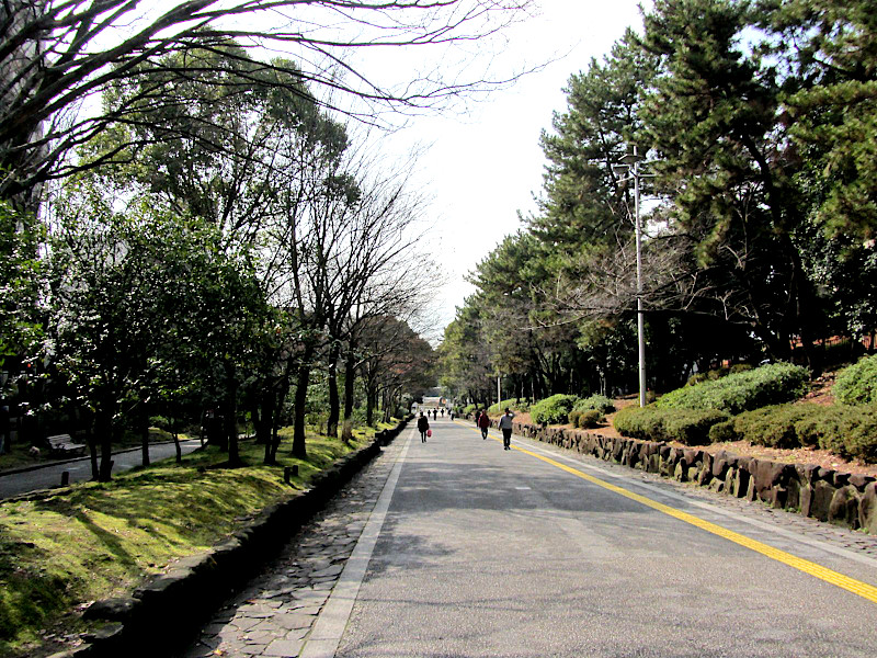 Street leading to Hattori Ryokuchi Park in Osaka