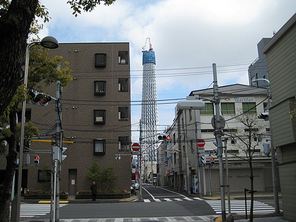 TOKYO SKYTREE Construction Phase In Asakusa