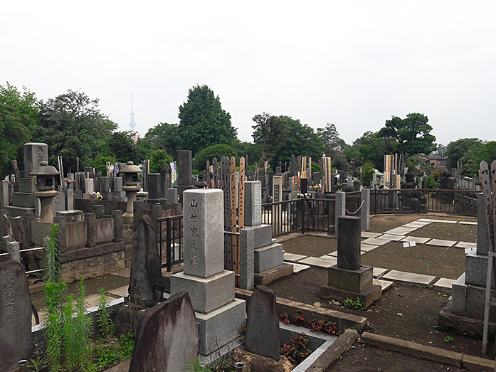 Tombs at Yanaka Cemetery in Tokyo