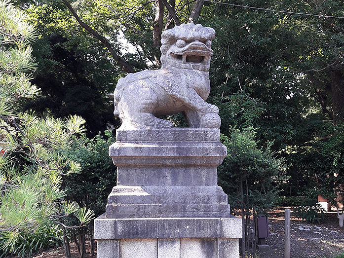 Stone Lion, Yasukuni Shrine in Tokyo