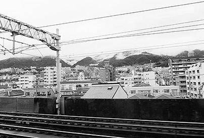 Train ride from Osaka to Kyoto