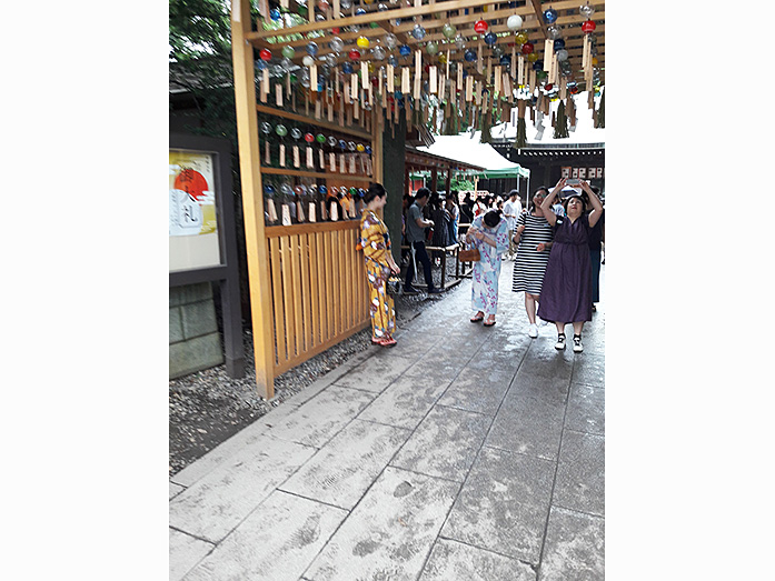 Corridor of Marriage Wind Chimes at Hikawa Shrine in Kawagoe