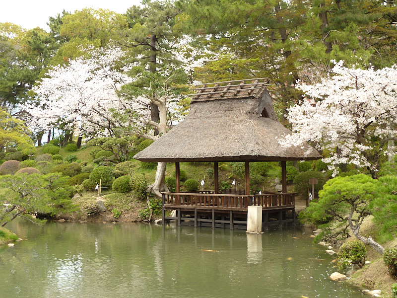 Yuyutei Gazebo Shukkeien Garden in Hiroshima