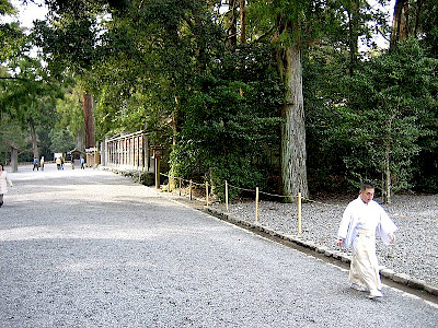 Priest at Ise Outer Shrine (Geku) in Mie Prefecture