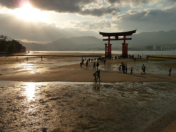 O-Torii gate of Itsukushima Shinto Shrine on Miyajima