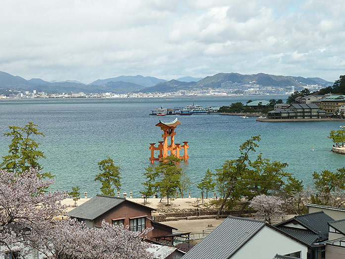 O-Torii gate of Itsukushima Shinto Shrine on Miyajima