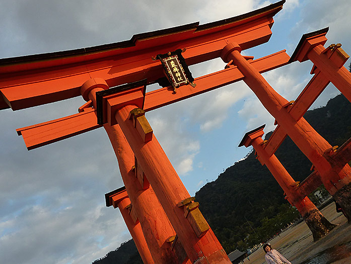 O-Torii gate of Itsukushima Shinto Shrine on Miyajima