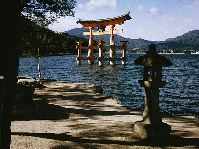 O-Torii gate of Itsukushima Shinto Shrine on Miyajima