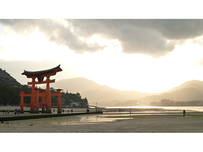 O-Torii gate of Itsukushima Shinto Shrine on Miyajima