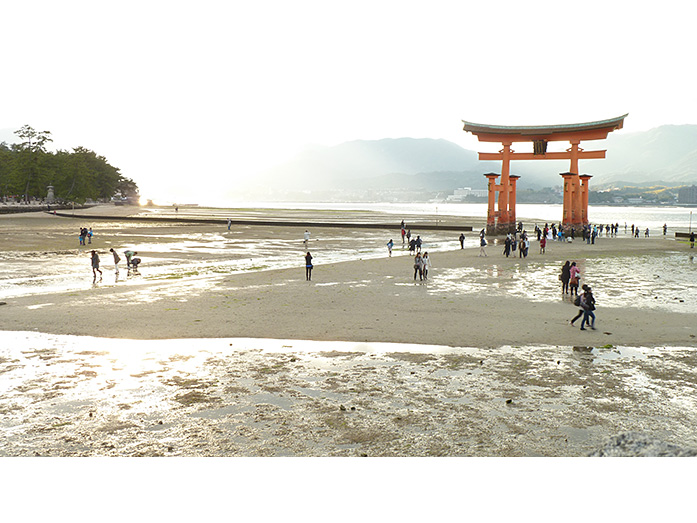 O-Torii gate of Itsukushima Shinto Shrine on Miyajima