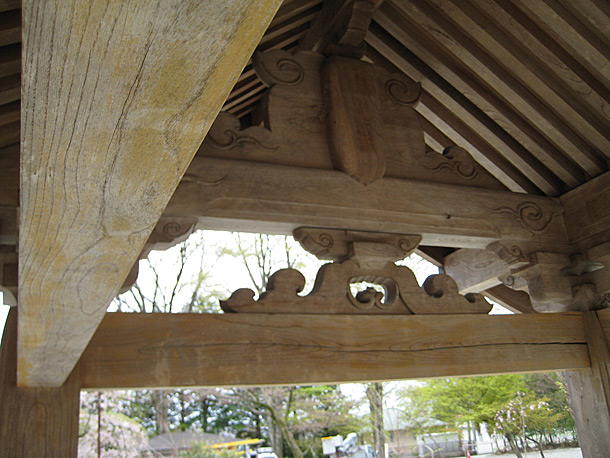 Wooden Roof above Tsukubai in Nogi Jinja Shrine, Tochigi Prefecture