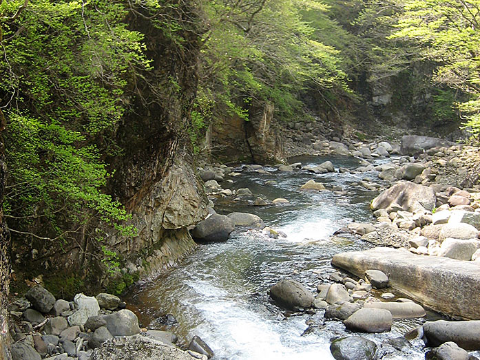 Hokigawa River in Shiobara Valley