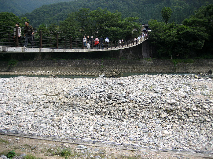 Deai Bridge crossing the Shokawa River in Shirakawago