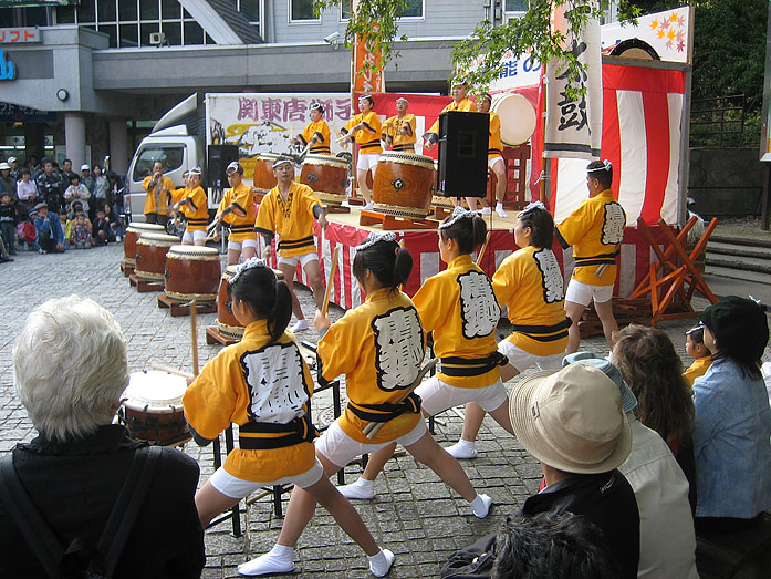 Drummers at Takao Momiji Matsuri Maple Leaf Festival