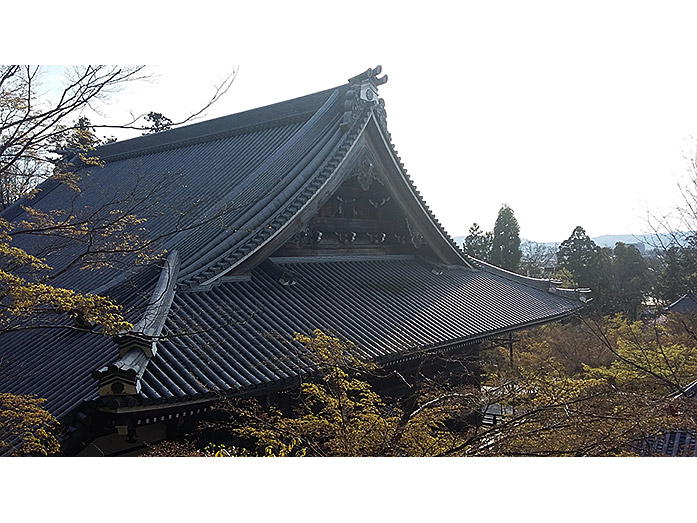 Mie-do Hall Roof Eikan-do Temple in Kyoto