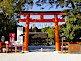 Torii at the Entrance of Kamigamo Shrine in Kyoto