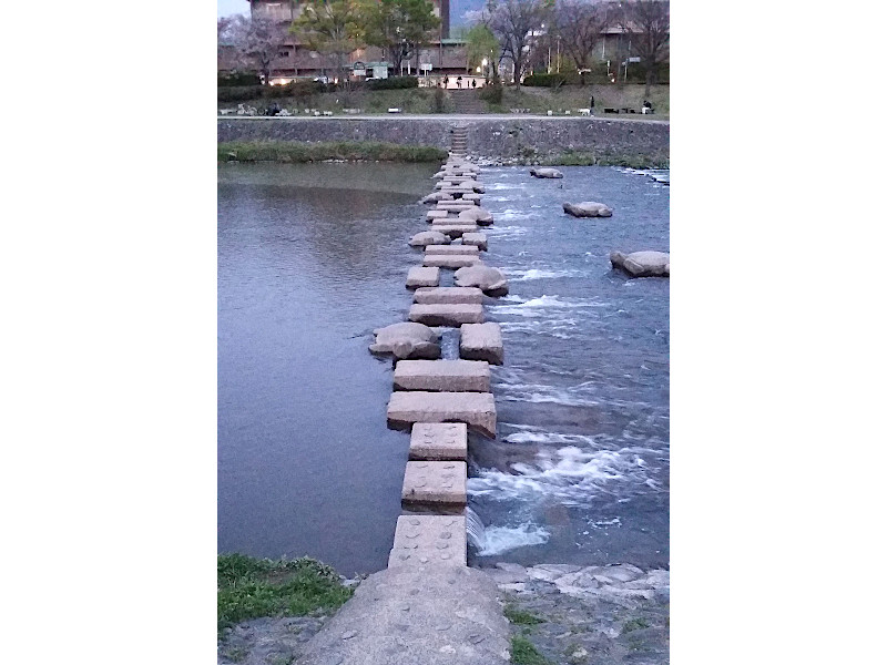 Kamogawa River Crossing in Kyoto