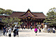 Honden (Main Hall) of Kitano Tenmangu Shrine in Kyoto