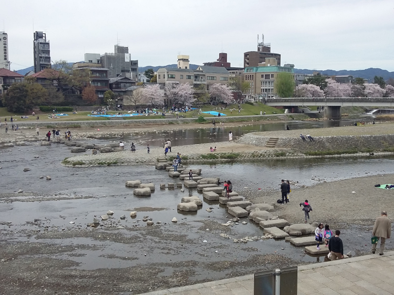 Kamogawa River in Kyoto