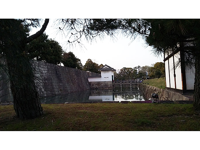 Nijo Castle inner moat in Kyoto