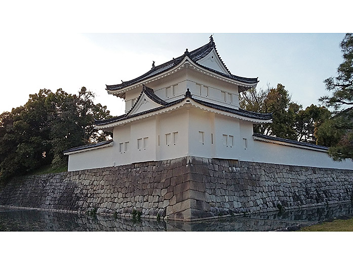 Nijo Castle outer wall and moat in Kyoto