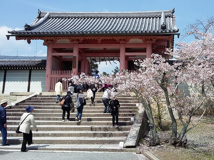 Chu-mon Gate Ninnaji Temple in Kyoto
