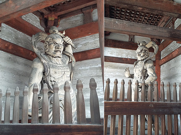 Guardians (Agyo, Ungyo) Nio-mon Gate Ninnaji Temple in Kyoto