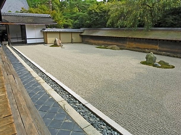 Rock Garden within Ryoan-ji Zen Temple