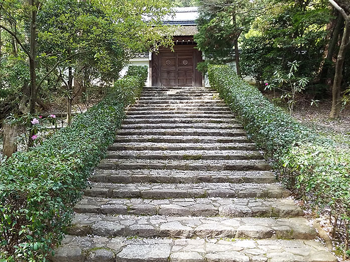 Stairs of Ryoan-ji Temple in Kyoto