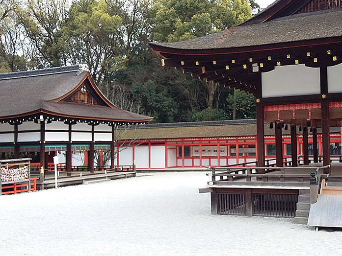 Hashi-dono (left) Shimogamo Shrine in Kyoto