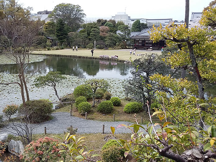 Ingetsu-Chi Pond Shosei-en Garden in Kyoto