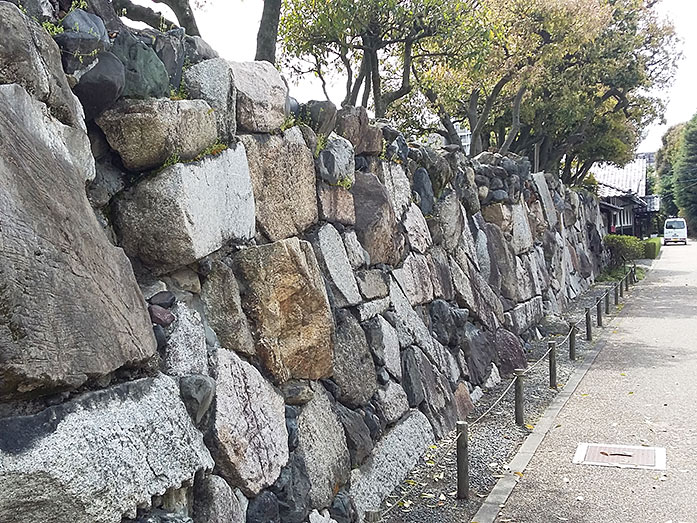 Takaishigaki Stone Wall Shosei-en Garden in Kyoto