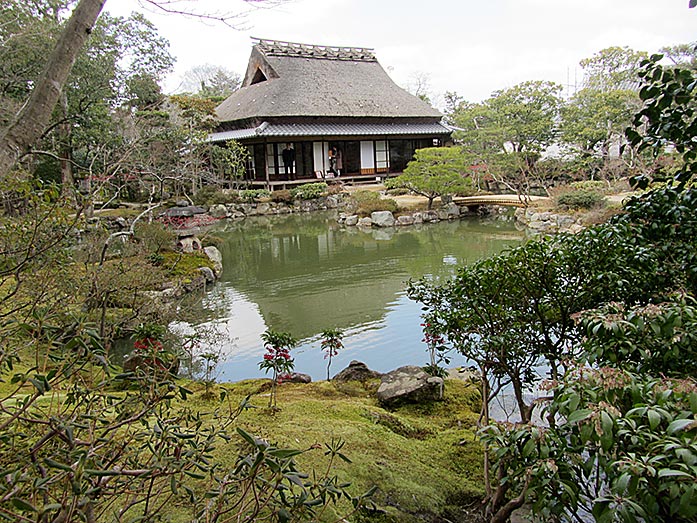 Sanshutei Pavilion of Isuien Garden in Nara
