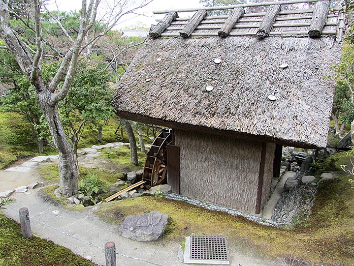 Water Wheel in Isuien Garden in Nara