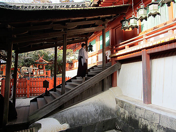Kannushi at Kasuga Taisha Shrine in Nara