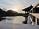 Sagi-ike Pond with Ukimido Gazebo in Nara Park