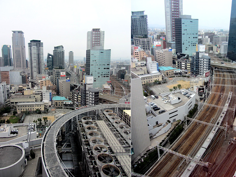 View from the HEP Five Ferris Wheel in Umeda Osaka
