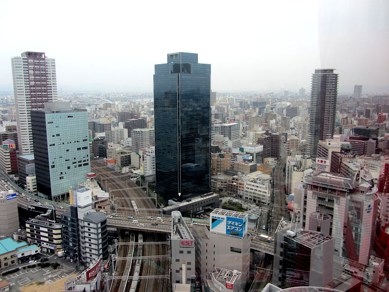 View from the HEP Five Ferris Wheel in Umeda Osaka