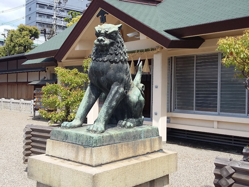 Komainu Statue of Imamiya Ebisu Shrine in Osaka