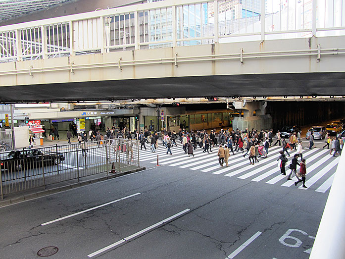 Street Scene in Kita (Umeda) in Osaka