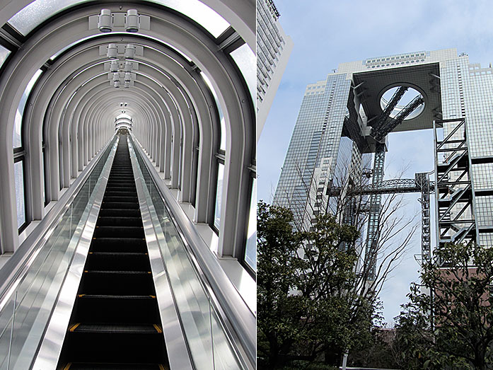 Umeda Sky Building Escalator in Kita-ku in Osaka