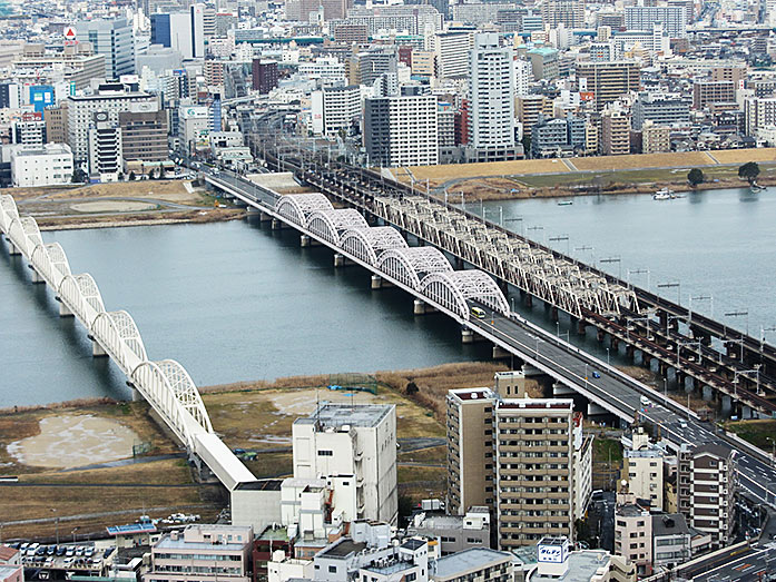 Osaka View from KUCHU TEIEN OBSERVATORY